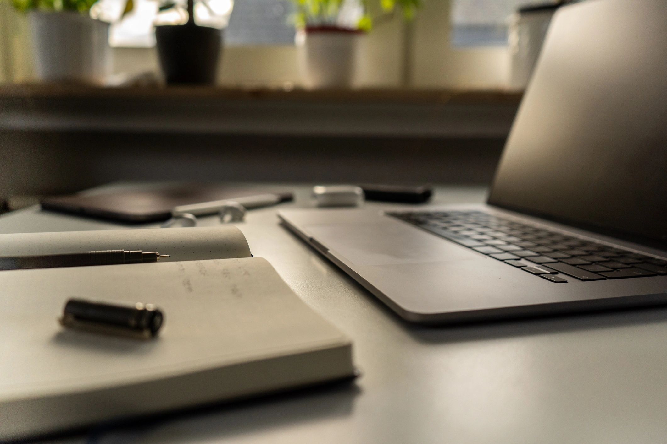 Minimal workspace representing website settings and preferences